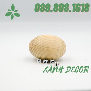 COMBO 15 trứng gỗ tự nhiên trang trí Trứng phục sinh