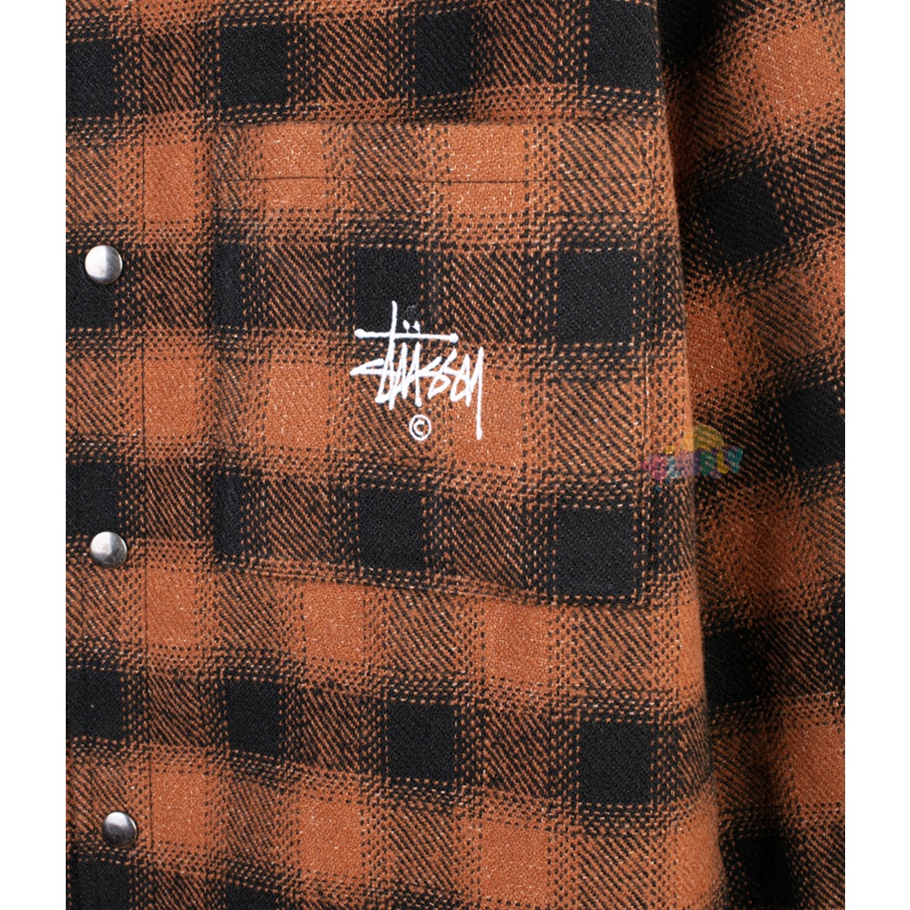 Áo Khoác Stussy Họa Tiết  KYNETON CHECK OVERSHIRT