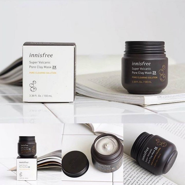Mặt Nạ Đất Sét Từ Tro Núi Lửa Innisfree Super Volcanic Pore Clay Mask 2X 100ml