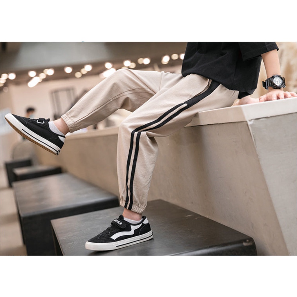 Quần jogger đũi dài sọc viền VEMZKIDS cho bé trai bé gái