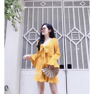 JUMPSUIT TAY LOE NƠ NGỰC (KÈM VIDEO HÌNH THẬT)