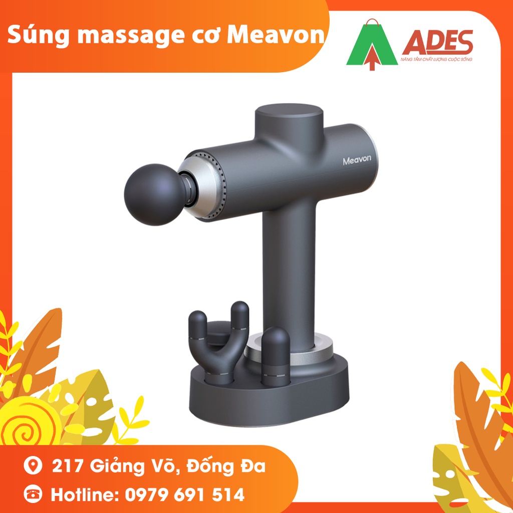 Súng massage trị liệu đau nhức giảm căng cơ XIAOMI MEAVON FASCIA GUN - Hàng Chính Hãng
