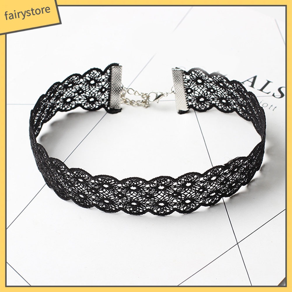 Vòng cổ choker bằng ren phong cách cổ điển dành cho nữ