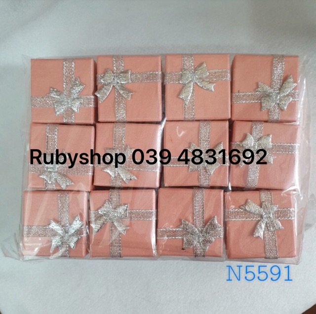 Combo 24 hộp giấy nhiều màu đựng nhẫn, quà tặng
