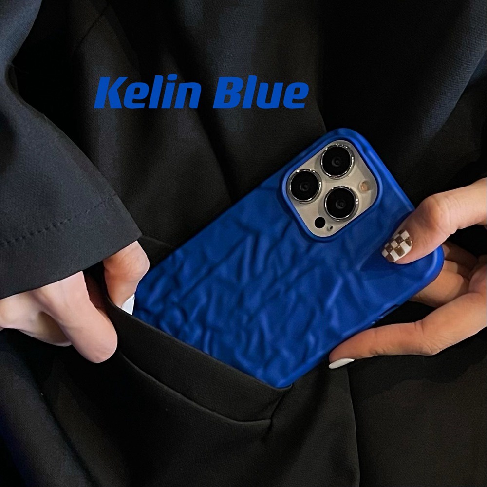 Klevin Ốp Điện Thoại Mềm Họa Tiết Giấy Thiếc Màu Xanh Và Xanh Ô Liu Cho iphone 15 14 12 11 13 pro max mini xr x xs 7 8 plus