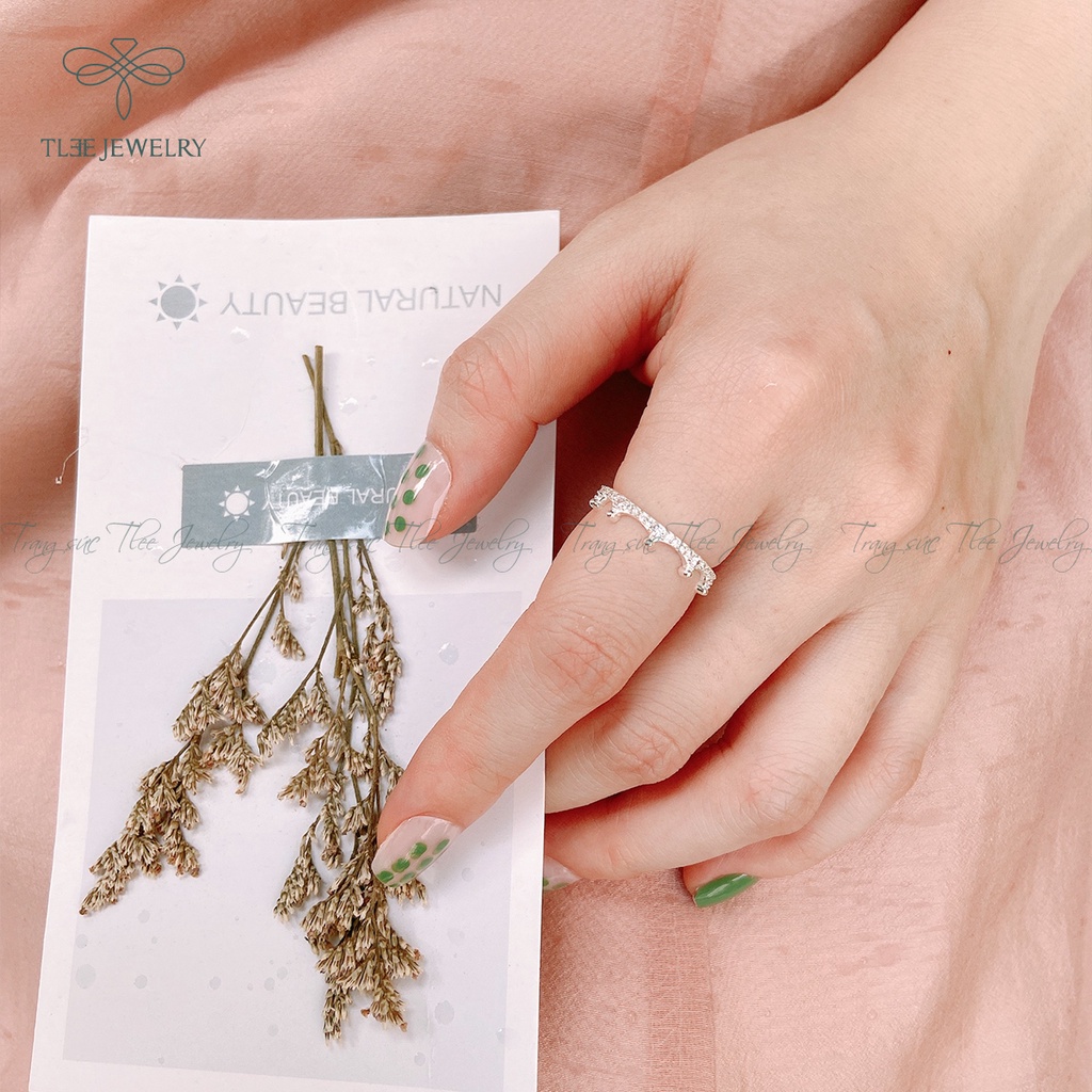 Nhẫn bạc nữ TLEE CROWN nạm đá sang trọng NCJ A0161