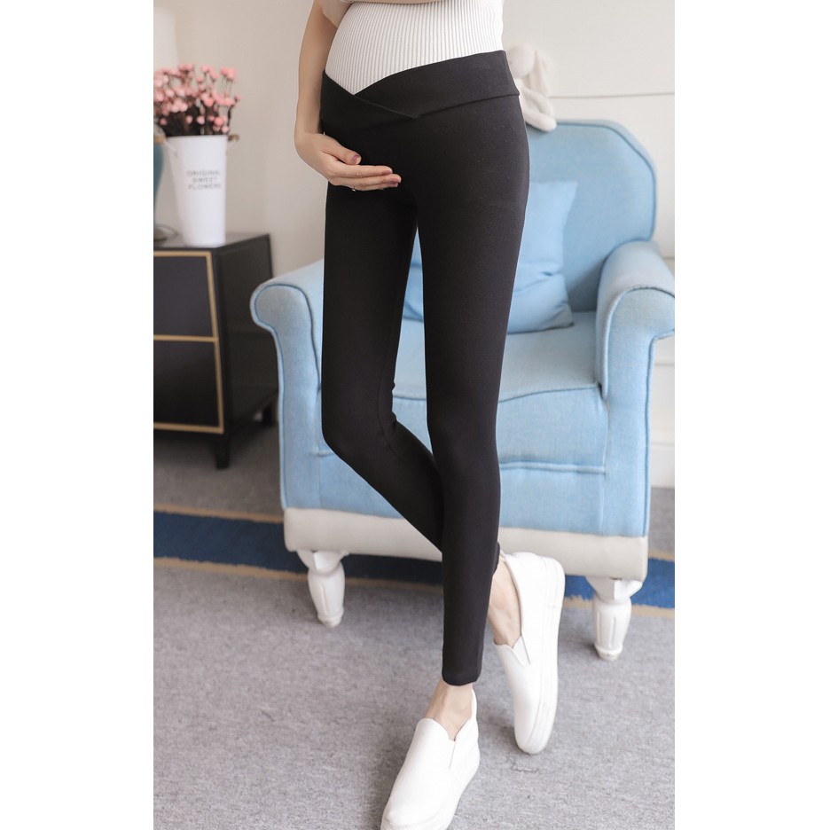 Quần legging bầu cạp chéo (loại dày đẹp)