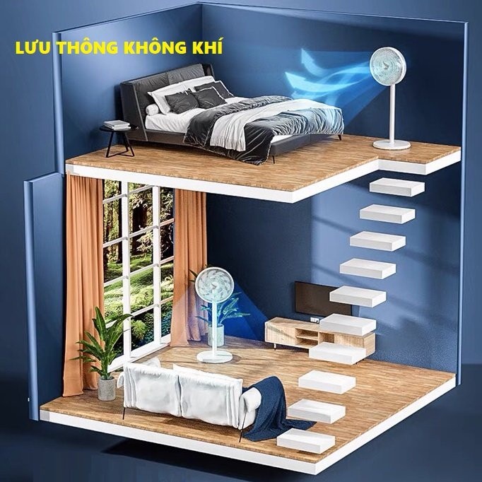 Quạt cây, quạt đứng Cát Á có điều khiển từ xa - 3 tốc độ - Quạt 15 cánh siêu mát - Bảo Hành 6 Tháng