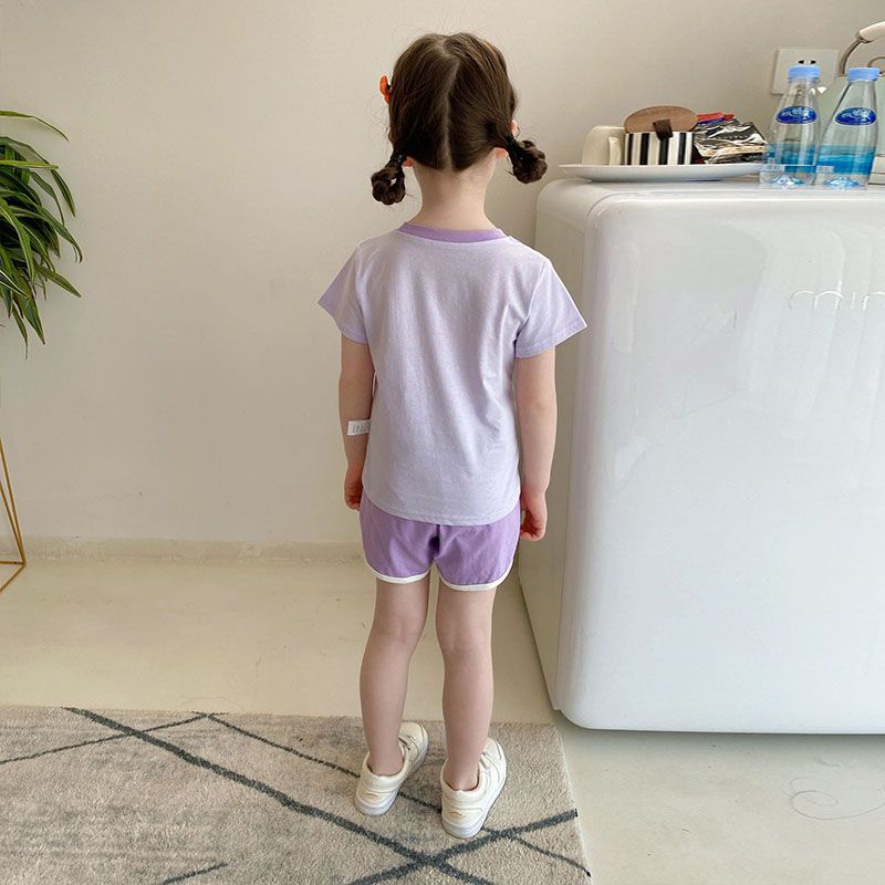 Bộ Đồ Ngủ Ngắn Tay In Hoạt Hình Động Vật Thời Trang Mùa Hè Cho Bé Gái Se7en