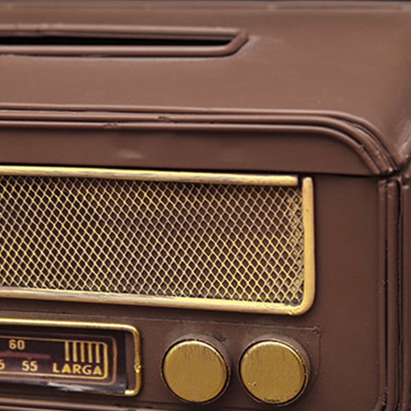 Hộp Đựng Khăn Giấy Bằng Sắt Hình Chữ Nhật Phong Cách Retro