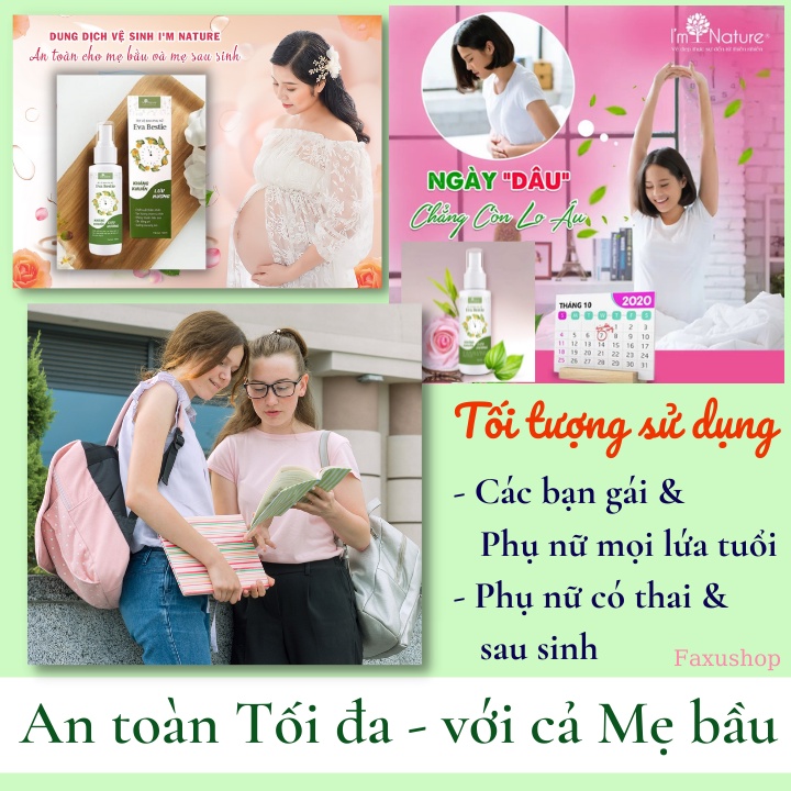 Nước hoa xịt thơm vùng kín Chăm sóc Khử mùi vùng kín Eva Bestie từ thiên nhiên An toàn tối đa của I'm Nature Chính hãng