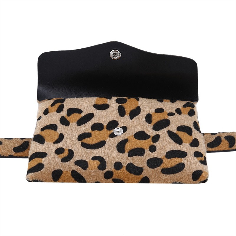 Fashion Leopard Belt Bag Pack Waist Bag Leopard Print Chest Bag Street Shoulder Bag Waist Bag Female Shoulder Bag Pack