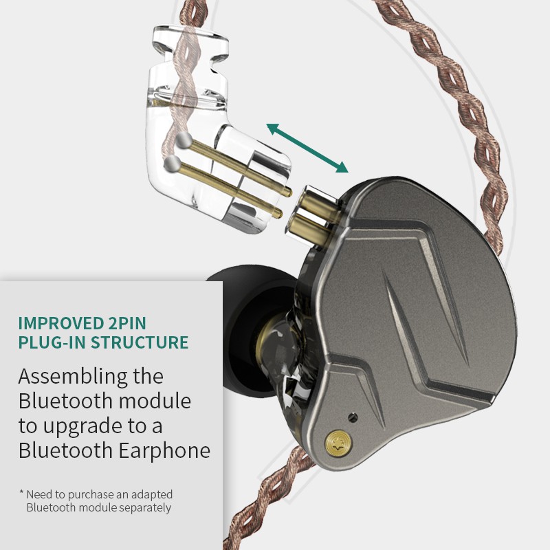 KZ ZSN PRO 1BA+1DD Hybrid technology HIFI Metal In Ear Earphones Bass Earbud Sport Noise Cancelling Headset ZST X AS10 ZS10 ST1