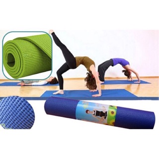 Thảm Yoga PVC 1m8* 62cm dày 0,5cm hàng xịn cao su non vân chống trơn trượt hai mặt.