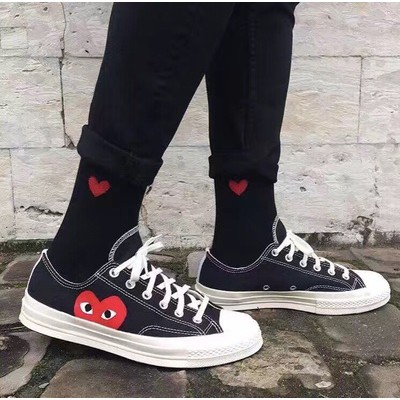 Giày Thể Thao CDG PLAY x 1970s all star Cổ Thấp Cho Nam Và Nữ