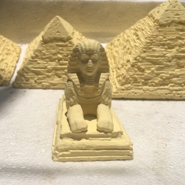 Bộ Mô hình Kim tự tháp tượng nhân sư ai cập dùng trang trí hồ thủy sinh hoặc tiểu cảnh