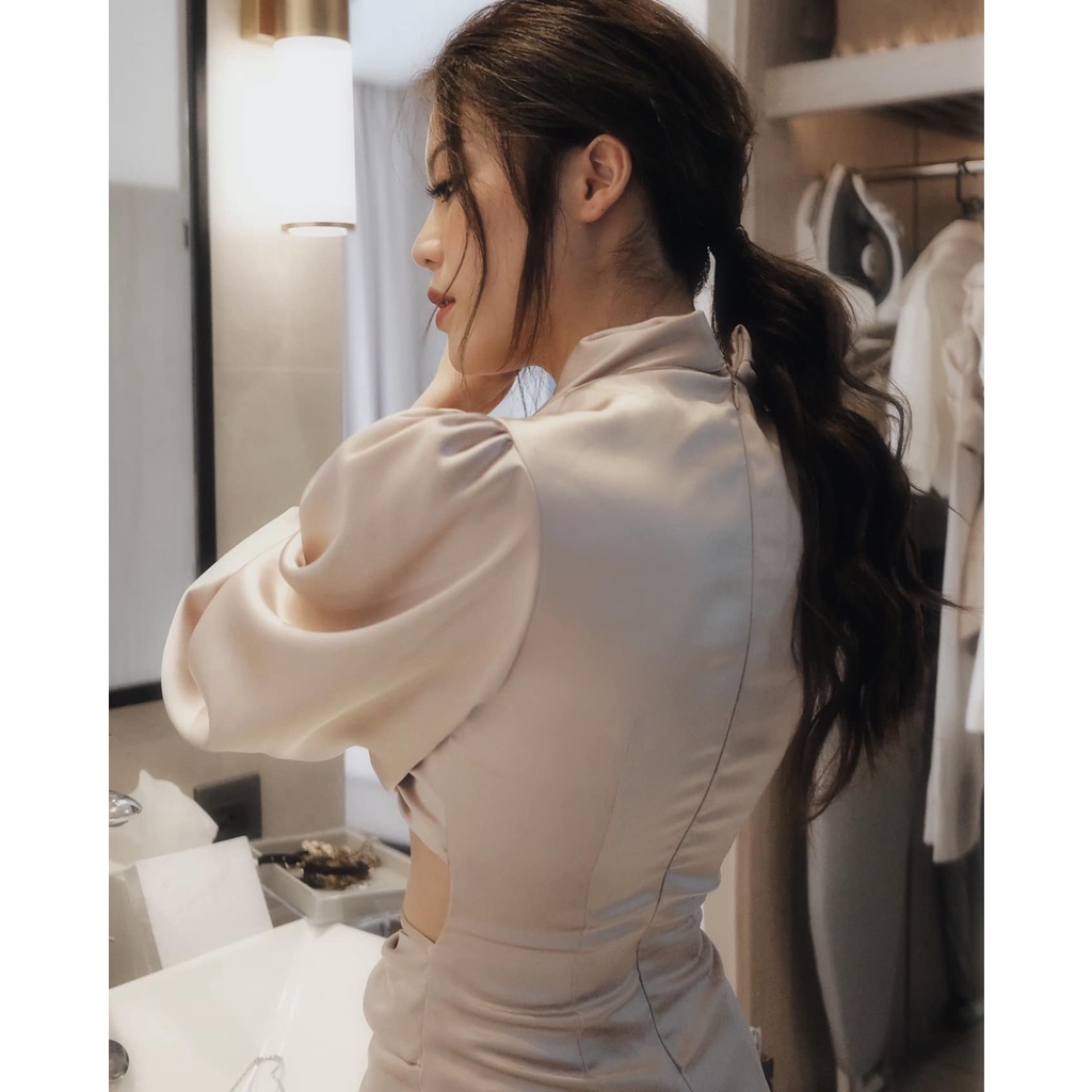 Đầm đi tiệc ôm body tay dài thiết kế sang trọng - T002