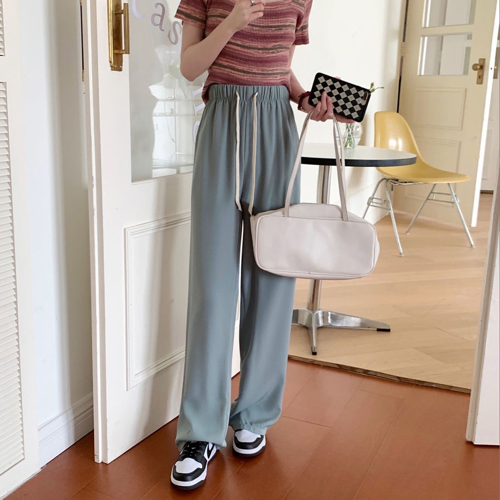 Quần ống rộng Lưng Cao Tôn Dáng Thời Trang Hè Cho Nữ