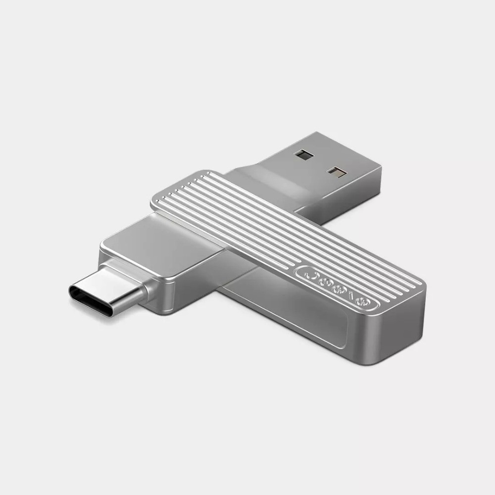 ﺴ✸☃Đầu Chuyển Đổi Xiaomi Jesis 2-Trong-1 USB 3.1 Type-C Apple Mfi 32G 64G 128G Xoay 360 ° Hoạt Động Với Ứng Dụng Thông | BigBuy360 - bigbuy360.vn