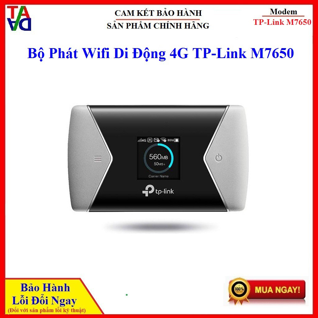 BỘ PHÁT WI-FI DI ĐỘNG 4G LTE-ADVANCED TP-LINK M7200, M7350, M7650 - HÀNG CHÍNH HÃNG - BẢO HÀNH 24 THÁNG
