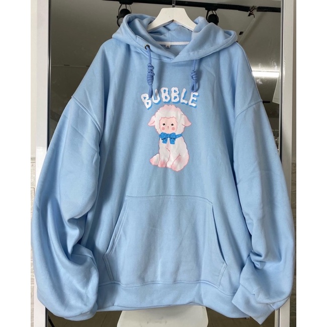 Áo Hoodie Nỉ Bông Tay Dài Unisex Cừu BUBBLE