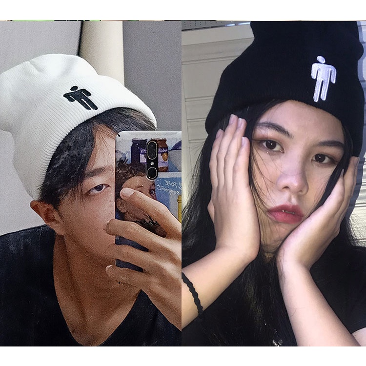 [Mới] Mũ Dệt Kim Thêu Họa Tiết Ấm Áp Co Giãn Phong Cách Hip Hop Mùa Đông Cho Nam Và Nữ