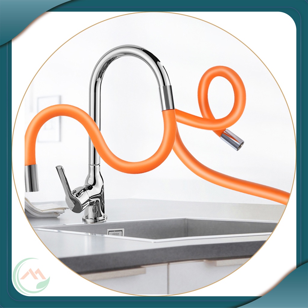 Ống Nối Dài Vòi Nước Thông Dụng Với Đầu Nối Ống Phun 360 Độ Linh Hoạt loại 20cm, 50cm màu CAM