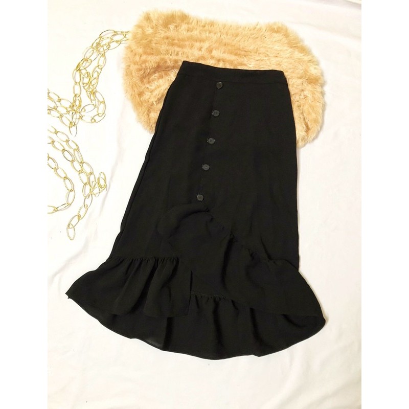 [ Mã WASTAPR giảm 10K đơn 50K] Chân váy đuôi cá lệch tà phối cúc | BigBuy360 - bigbuy360.vn