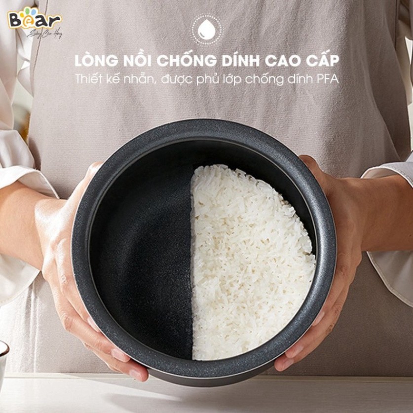 Nồi cơm điện thông minh Bear SUBE015 - Dung tích 2 Lít - 8 chế độ nấu Bảo Hành 12 tháng chính hãng