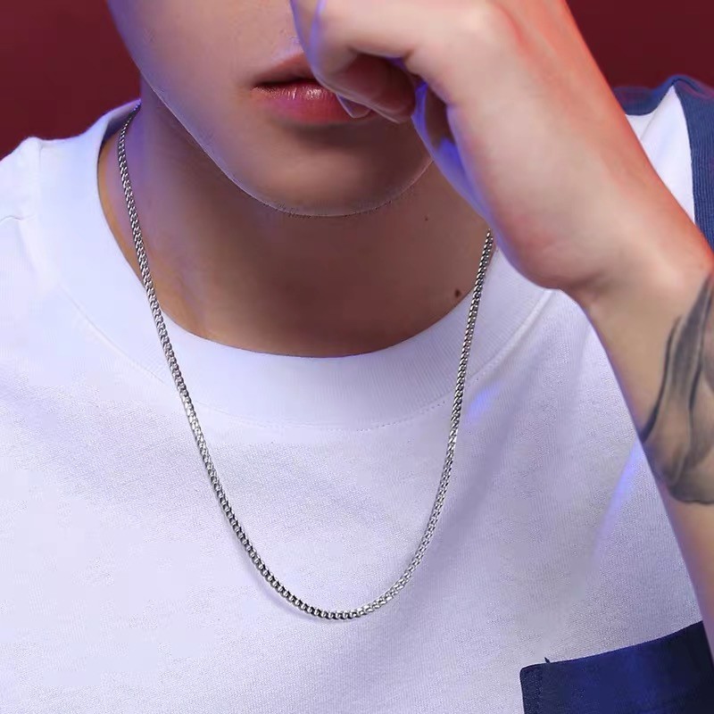 Dây chuyền bạc nam DaLiA Jewelry dây chuyền nam bản to nam tính bạc ta