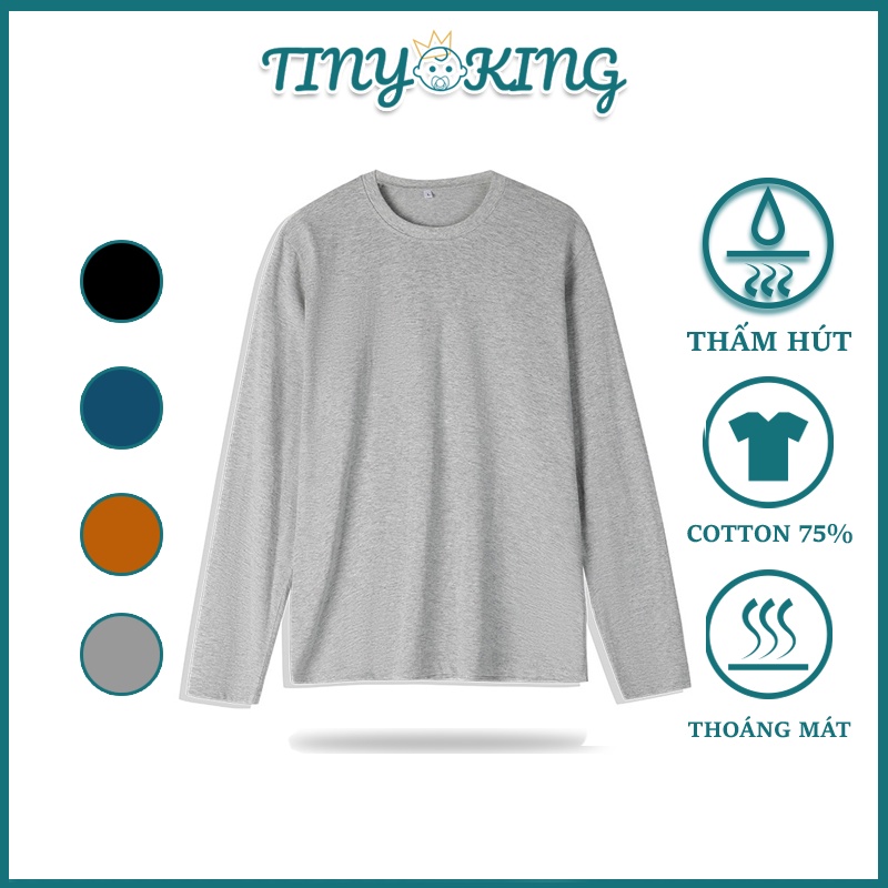 Áo thun tay dài nam - kiểu áo phông tay dài TY TY KING W01 - kiểu dáng năng động, khỏe khoắn.