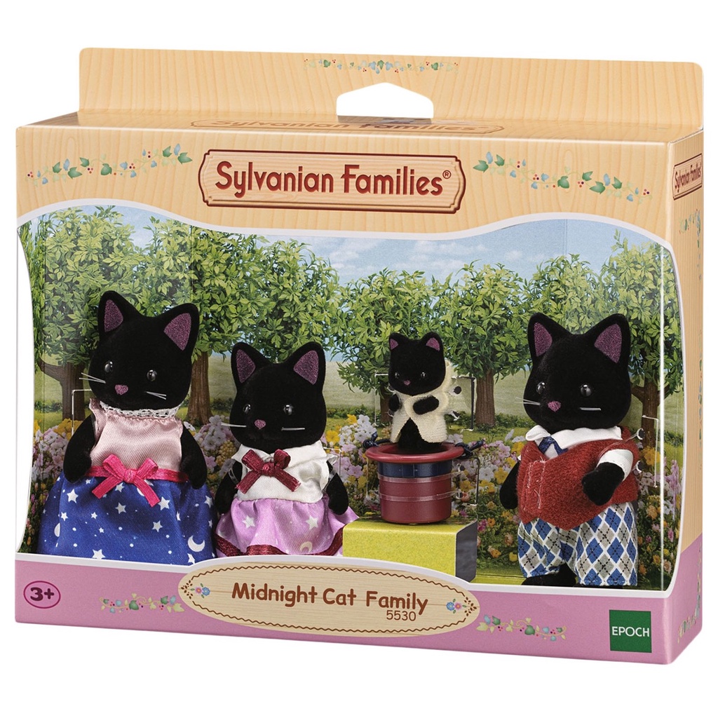 Sylvanian Families Gia Đình Mèo Đen Midnight Cat Family