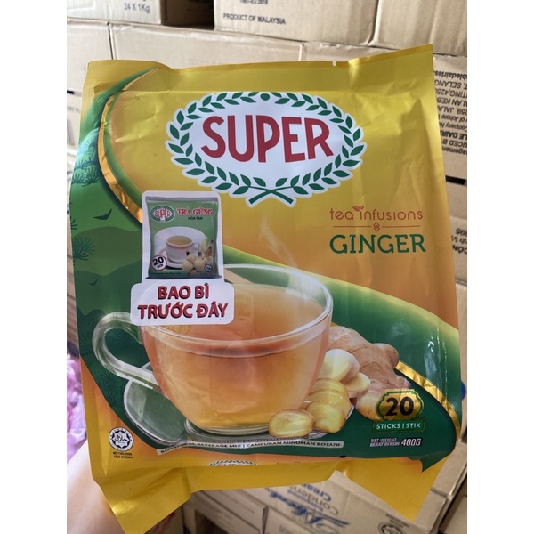 Trà gừng hòa tan super 400g( 20gx 20 gói)