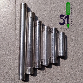 Kép tiện inox cỡ 15 (hoặc cỡ ren 21mm) | Nối 2 đầu ren ngoài | Thanh inox 2 đầu ren ngoài