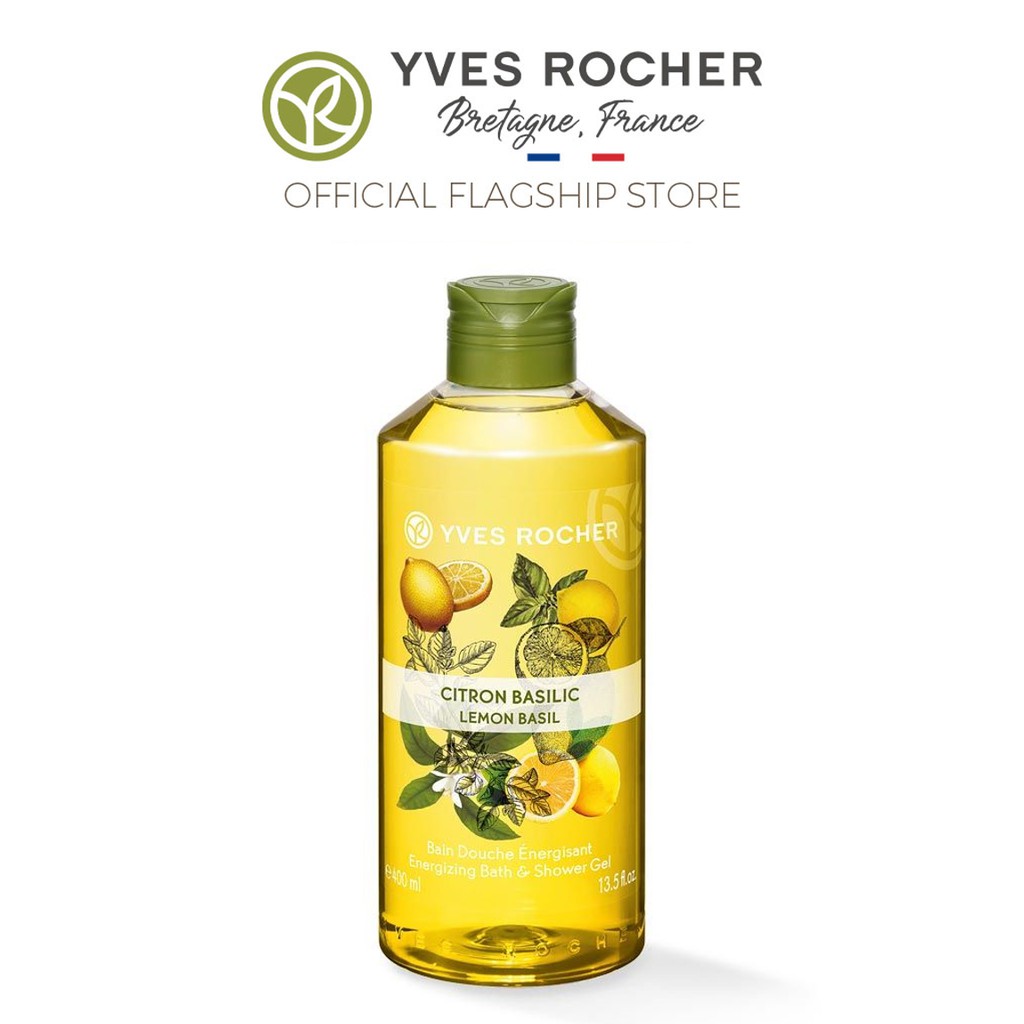 Gel Tắm Yves Rocher Lemon Basil Energizing Bath And Shower Gel 400ml