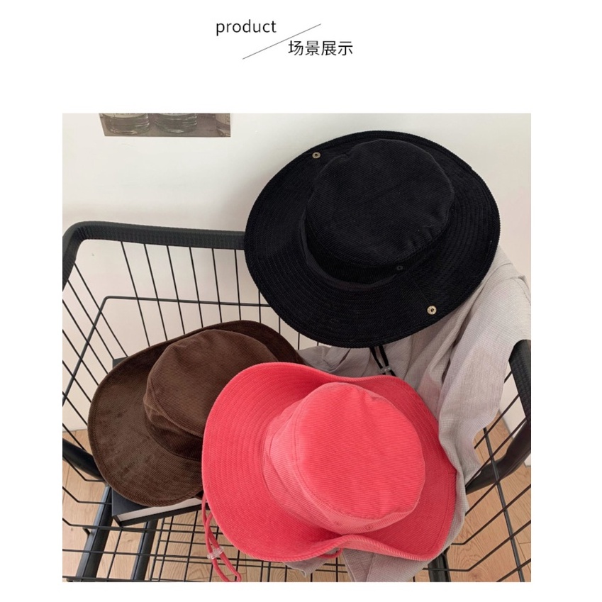 Mũ Cao Bồi Bằng Vải Nhung Kẻ Phối Dây Rút Phong Cách Cao Bồi Phương Tây Cổ Điển Dành Cho Nữ