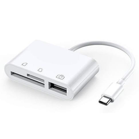 Đầu đọc thẻ TF, SD, USB- C Type C cho Mac, điện thoại