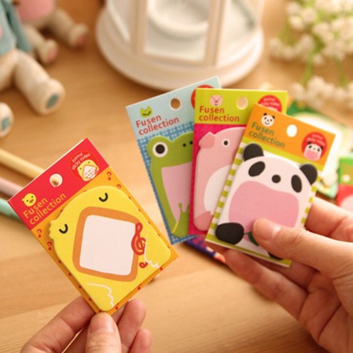 Giấy note cute dán ghi chú hình động vật dễ thương - 20 tờ