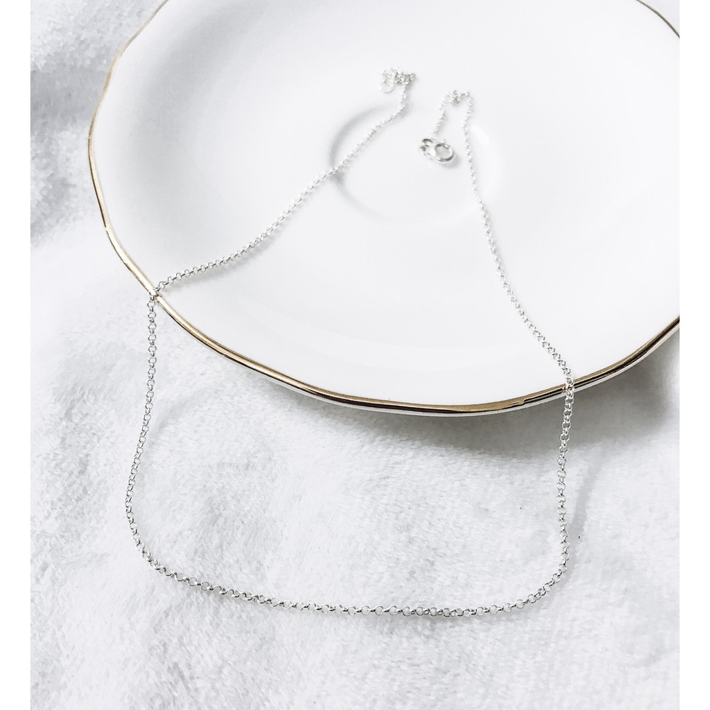 Dây chuyền bạc dạng xích phồng - Dây chuyền bạc NQ Jewelry