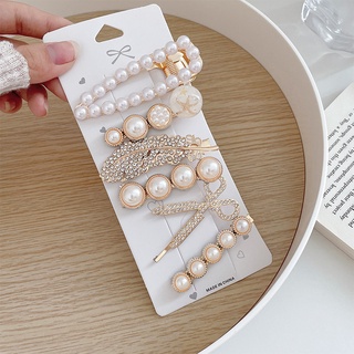 Kẹp tóc kim loại đính đá phong cách hàn quốc sang trọng