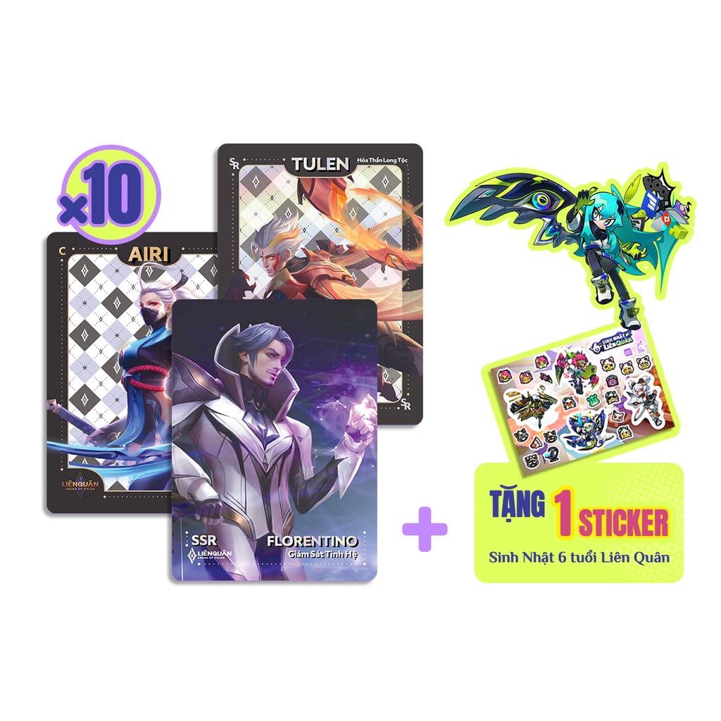 Liên Quân Card Collection - combo 10 pack