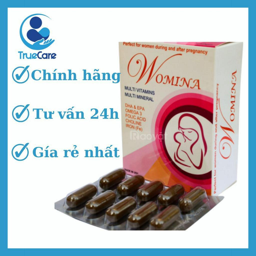 Viên Uống Bổ Bầu Womina Mỹ Bổ sung Vitamin và Khoáng chất cho bà Bầu  Nhập khẩu chính hãng TRUECAREPHARMA