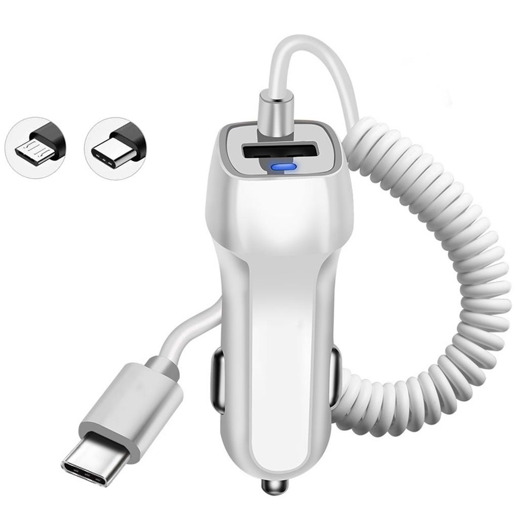 Củ Sạc Điện Thoại Trên Xe Hơi Kèm Dây Cáp USB Cho iphone