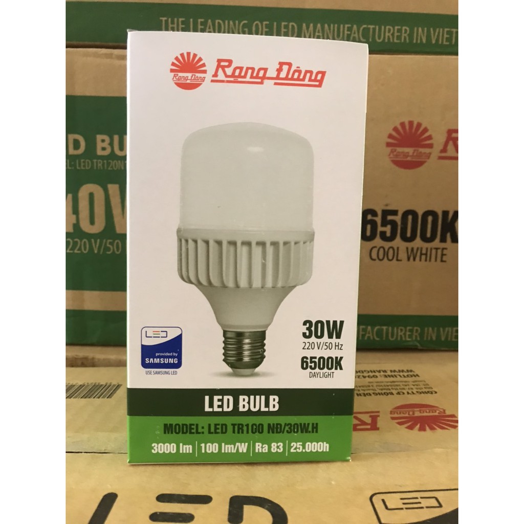 Bóng led trụ Rạng Đông đủ loại lớn nhỏ