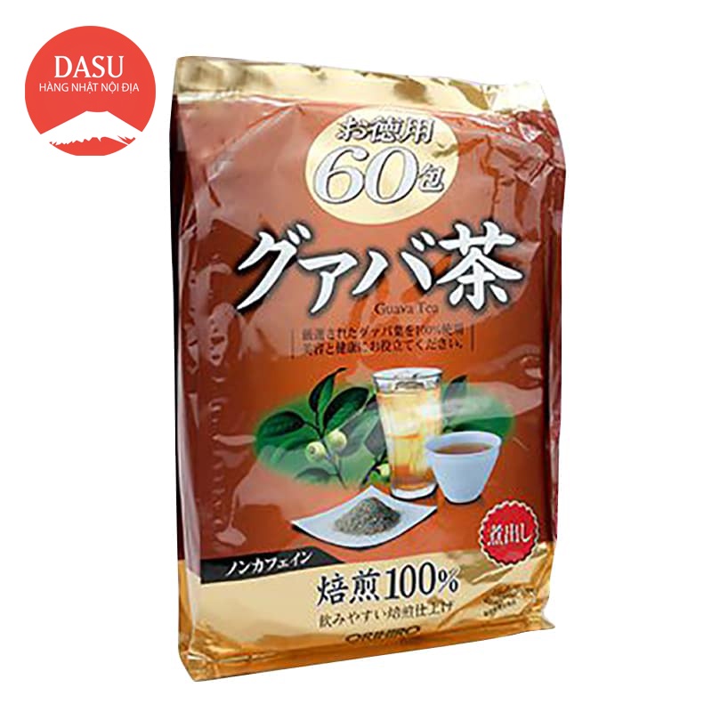 Trà ổi giảm cân Orihiro Nhật Bản, trà lá ổi Orihiro Guava Tea hỗ trợ giảm mỡ thừa cải thiện tiêu hóa 60 túi
