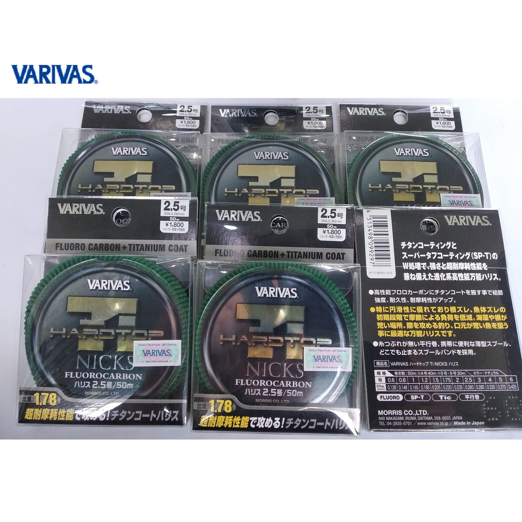 Dây Câu Cá FluoroCarbon Varivas Hard Top Ti Nicks - 50m