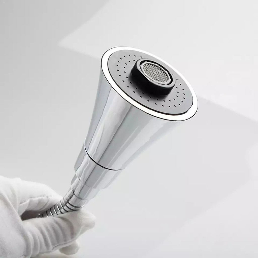 Đầu Vòi rửa chén loa kèn Tăng Áp,Tạo Bọt, Xoay đổi kiểu tiện lợi (Nối chén loa kèn cứng)