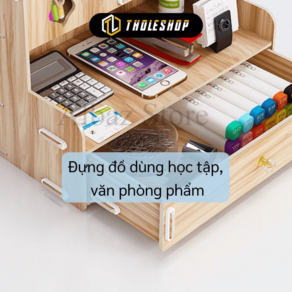 [SGD] Kệ Để Đồ Mini - Hộp Đựng Bút Để Bàn Bằng Gỗ Hình Hươu Nhiều Ngăn Tiện Lợi 10259