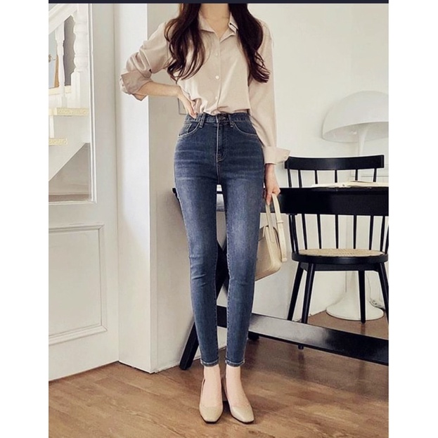 Quần Jean Skinny BĐG dáng Skinny siêu có giãn, Jean mềm đẹp mặc cực dễ chịu, Đang hot hit thị trường cho chị em