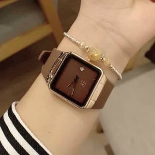 Đồng hồ g.u.o.u nữ mặt vuông dây silicon, hàng chính hãng bảo hành 12 tháng - GUOU